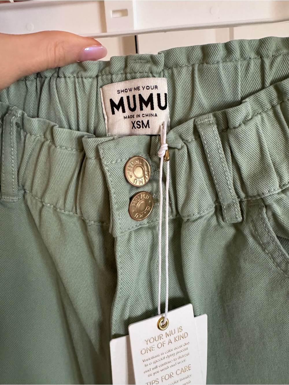 Show Me Your MuMu Emilia Mom Sage Denim Jeans - Picture 8 of 11